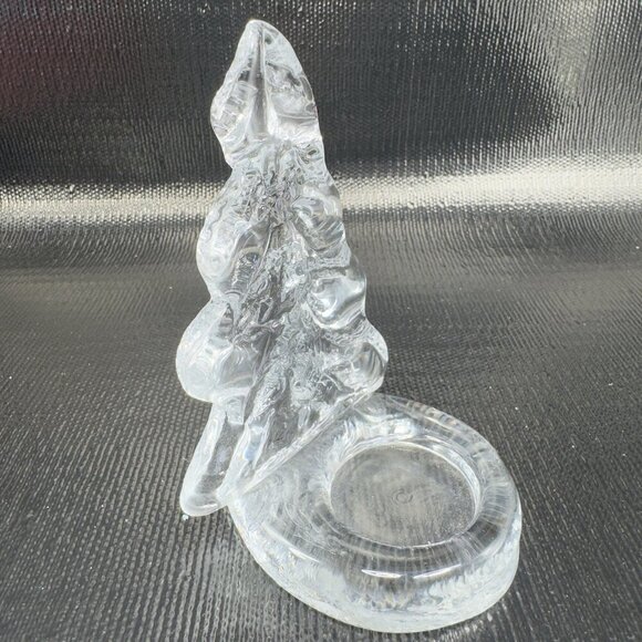 Swedish Glass Candle Holder Votive Tea Light Clear Christmas Tree Light Holder - Picture 9 of 11